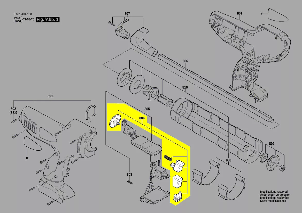gachette presse-cartouche réf. 1 607 000 E69 Bosch